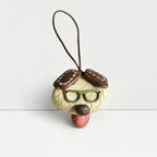 CouldNook Animal Face Seed Shell Bag Charm - Loop Clasp Attachment