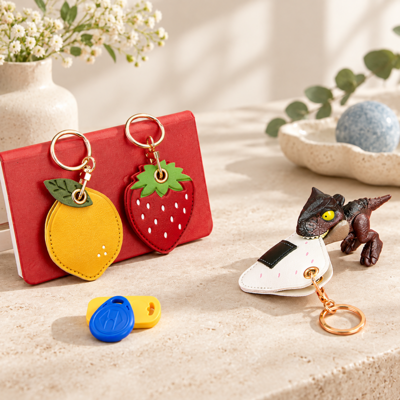 Key Fob Holder - Stitched Character Cover and Ring