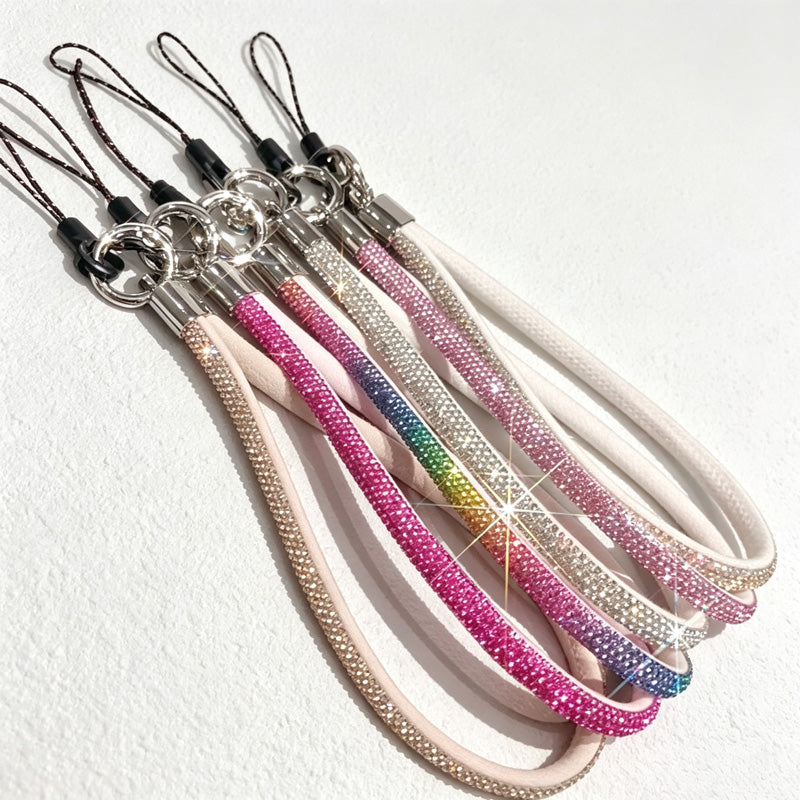 CouldNook Stone Set Phone Strap with Closely Set Reflective Stones