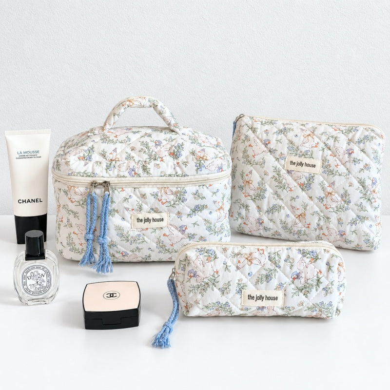 CouldNook Quilted Makeup Bag - Three Storage Formats