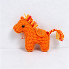 CouldNook Yarn Horse Hanging Ornament - Four Festive Colors