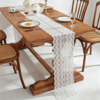CouldNook Delicate Lace Embroidered Table Runner - Romantic Home Decor