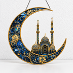 CouldNook Moon Hanging Ornament - Flat Acrylic And Lantern-Inspired Artwork