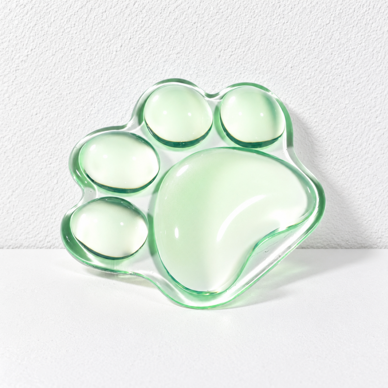 CouldNook Transparent Wrist Rest - Rounded Paw-Shaped Desk Cushion