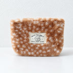 CouldNook Fawn Pattern Pouch - Plush Surface and Zipper Opening