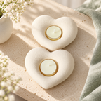 CouldNook Heart Tealight Candle Holder - Rounded Ceramic