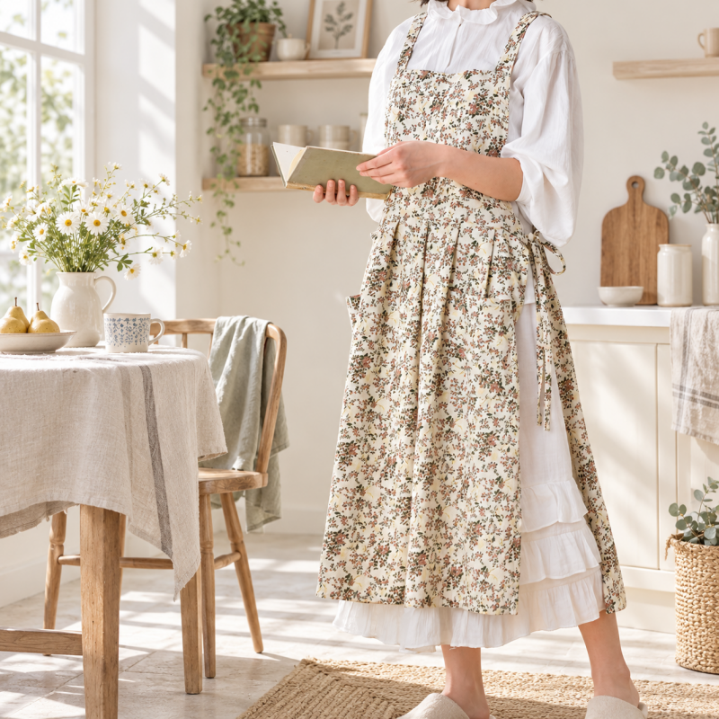 CouldNook Adjustable Bib Apron - Two Botanical Colorways Collection