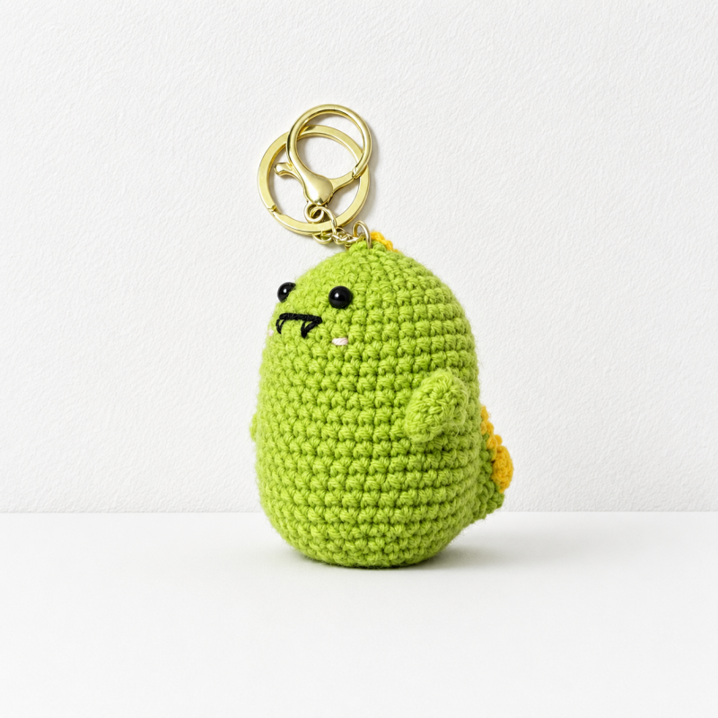 CouldNook Vegetable Animal Figure Keychain - Split Ring Attachment