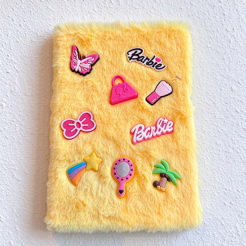 CouldNook Plush Patch Notebook - Colorful Icons And Fuzzy Cover Texture
