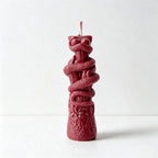 CouldNook Serpent‑Sculpted Scented Pillar Candle‑Vintage Halloween Decor