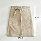 CouldNook Natural Texture Half Apron - Waist Kitchen Accent