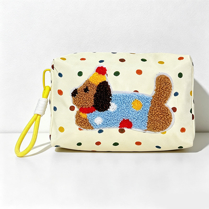 CouldNook Portable Travel Cosmetic Bag - Soft Canvas Toiletry Pouch