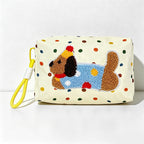 CouldNook Portable Travel Cosmetic Bag - Soft Canvas Toiletry Pouch