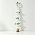 CouldNook Mediterranean Fish Hanging Decor - Coastal Shell Bell Ornament