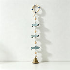 CouldNook Mediterranean Fish Hanging Decor - Coastal Shell Bell Ornament