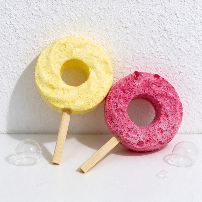 Bubble-Blowing Bath Bomb - Foaming Ring Wand