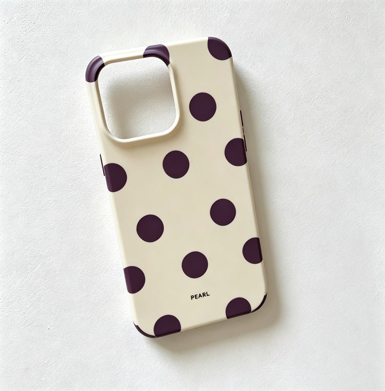 CouldNook iPhone 17 Series Matte Polka Dot Phone Case - Playful Dot Pattern Cover