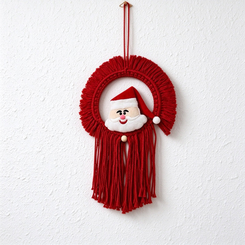 CouldNook Santa Wall Hanging - Circular Cotton Fringe
