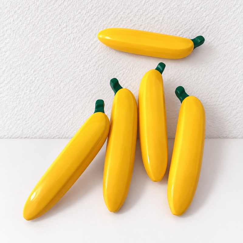 CouldNook Banana Ballpoint Pen - Curved Yellow Body and Green Stem