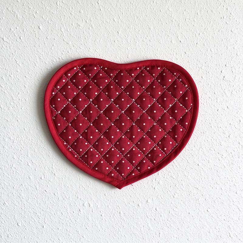CouldNook Heart Quilted Table Mat - Polka Dots