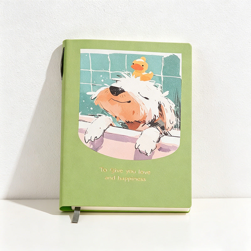 CouldNook Cute Animal Illustrated A5 PU Leather Notebook