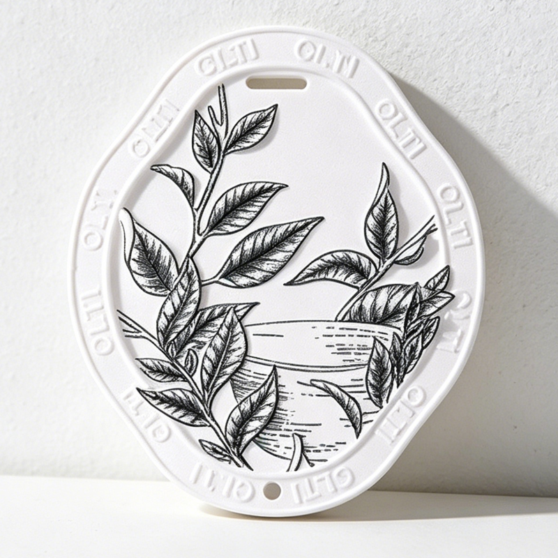CouldNook Scented Plaster Tablet - Botanical Sketch Wardrobe & Car Pendant-Courtyard Gardenia