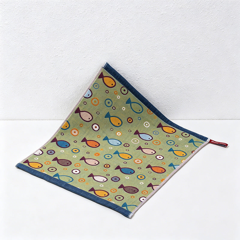 CouldNook Pure Cotton Gauze Cartoon Square Towel - Cute Absorbent Handkerchief