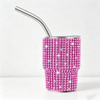 CouldNook 3oz Rhinestone Shot Glasses-Stainless Steel Vacuum Insulated Tumbler with Straw