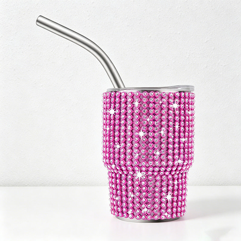CouldNook 3oz Rhinestone Shot Glasses-Stainless Steel Vacuum Insulated Tumbler with Straw