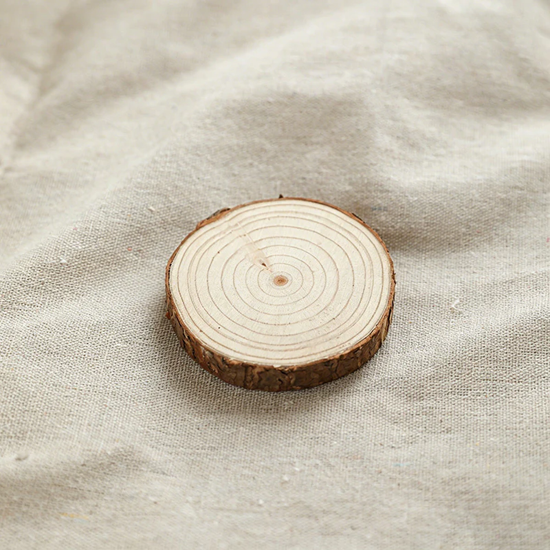 3.14'' -3.54'' Round Wood Slice Wall Decor - Christmas Natural Craft Ornaments(20PCS）