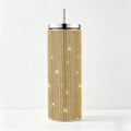 CouldNook 20oz Rhinestone Tumbler-Stainless Steel Vacuum Insulated Straight Body Tumbler with Straw