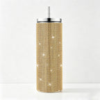 CouldNook 20oz Rhinestone Tumbler-Stainless Steel Vacuum Insulated Straight Body Tumbler with Straw