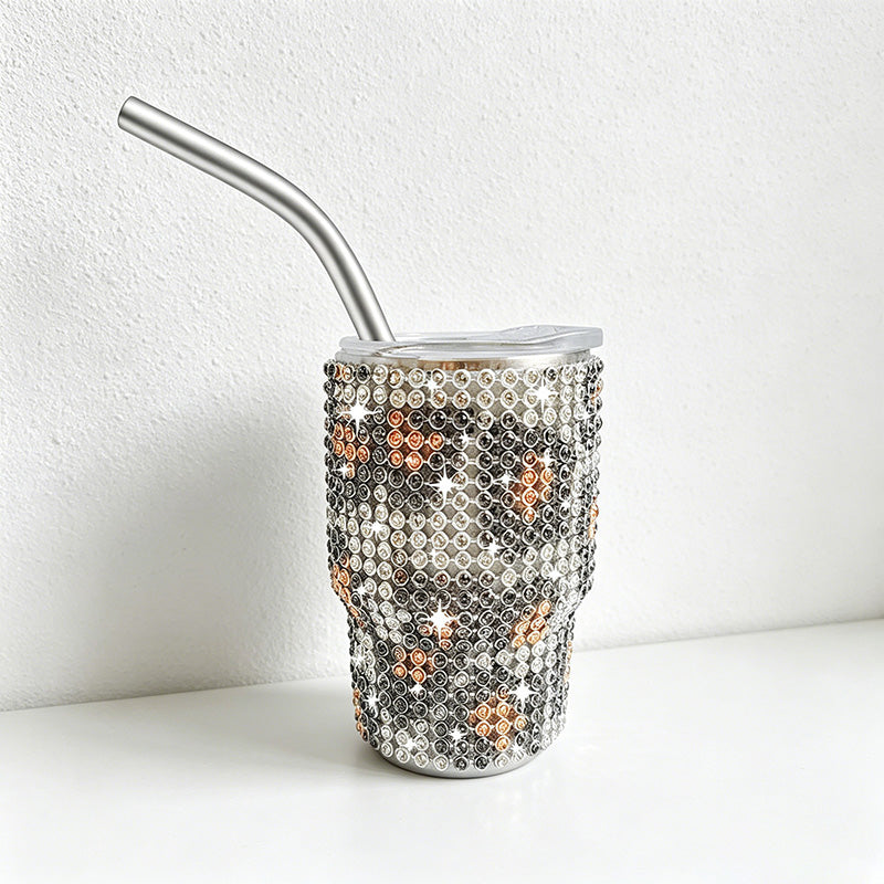 CouldNook 3oz Rhinestone Shot Glasses-Stainless Steel Vacuum Insulated Tumbler with Straw