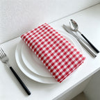 CouldNook Cotton Gingham Napkin - Classic Checkered Tea Towel & Placemat