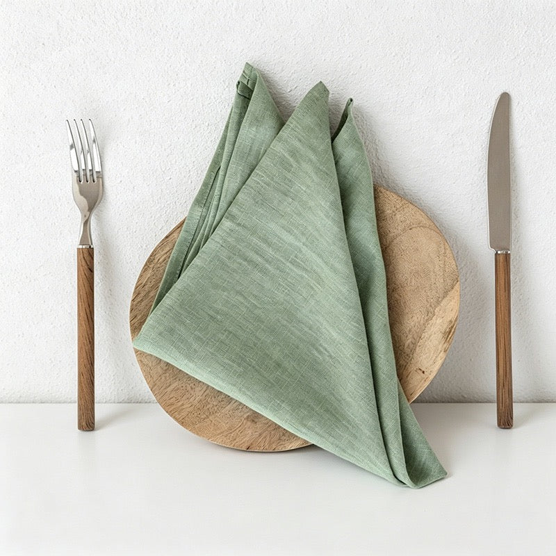 CouldNook Pure Linen Napkin - Premium Rustic Tea Towel (Small)
