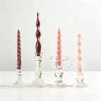 Spiral Taper Candle Set - Set Of 4 Assorted Twisted Candles in Gift Box