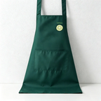 Solid Color with Printed Pattern Backband Apron - PVC Waterproof Kitchen Apron