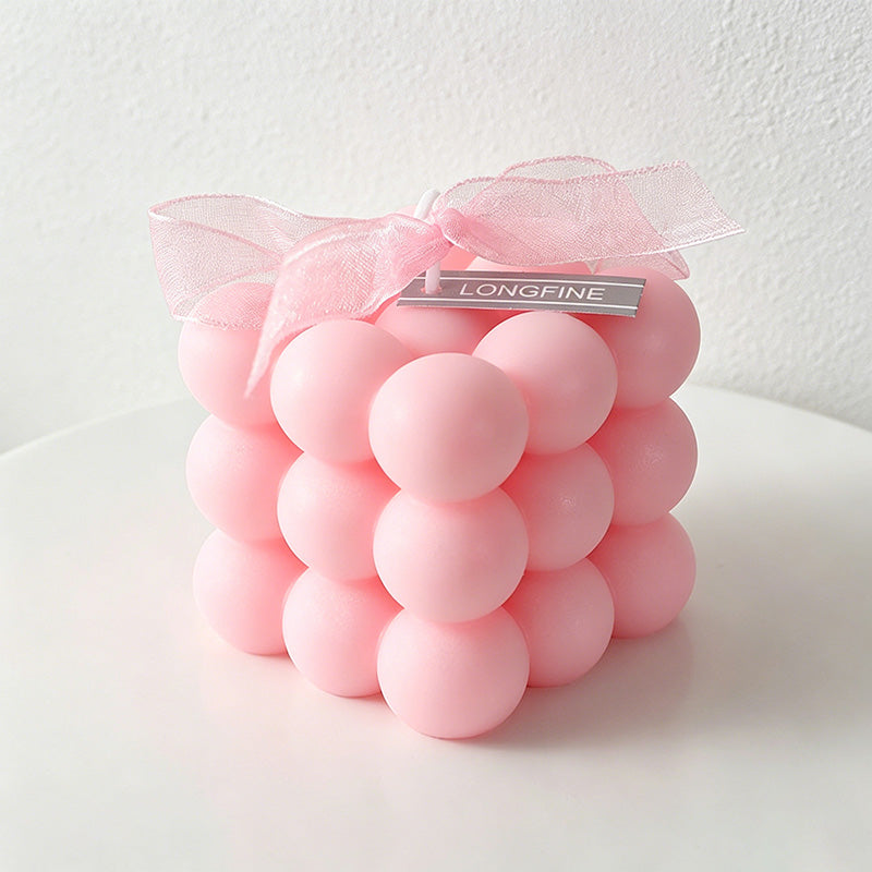 CouldNook Aesthetic Bubble Cube Scented Candle - Pastel Rubik's Aromatherapy Gift