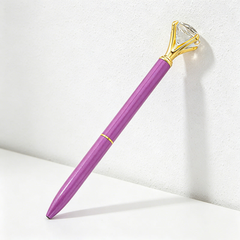 CouldNook Pen-Large Diamond Top Twist Retractable Metal Ballpoint Pen Custom Logo Gift Pen for Office Advertising School