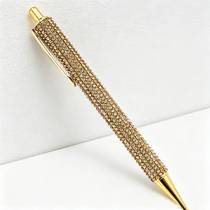 CouldNook Pen-Bling Bling Rhinestone Paved Retractable Metal Ballpoint Pen Luxury Gift Pen for Office School Wedding