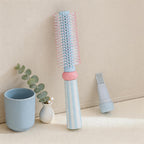 CouldNook Aesthetic Pastel Round Hairbrush - Volumizing Roller Brush with Cleaning Tool