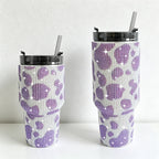 CouldNook 20/30oz Bling Rhinestone Car Tumbler - No Handle, Black Lid (Cow Print Series)