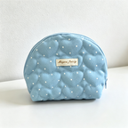 CouldNook Quilted Shell Shaped  Cosmetic Bag - Vanity Storage Accent