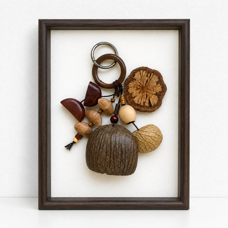 CouldNook Natural Seed Bag Charm - Boho Nut Pendant