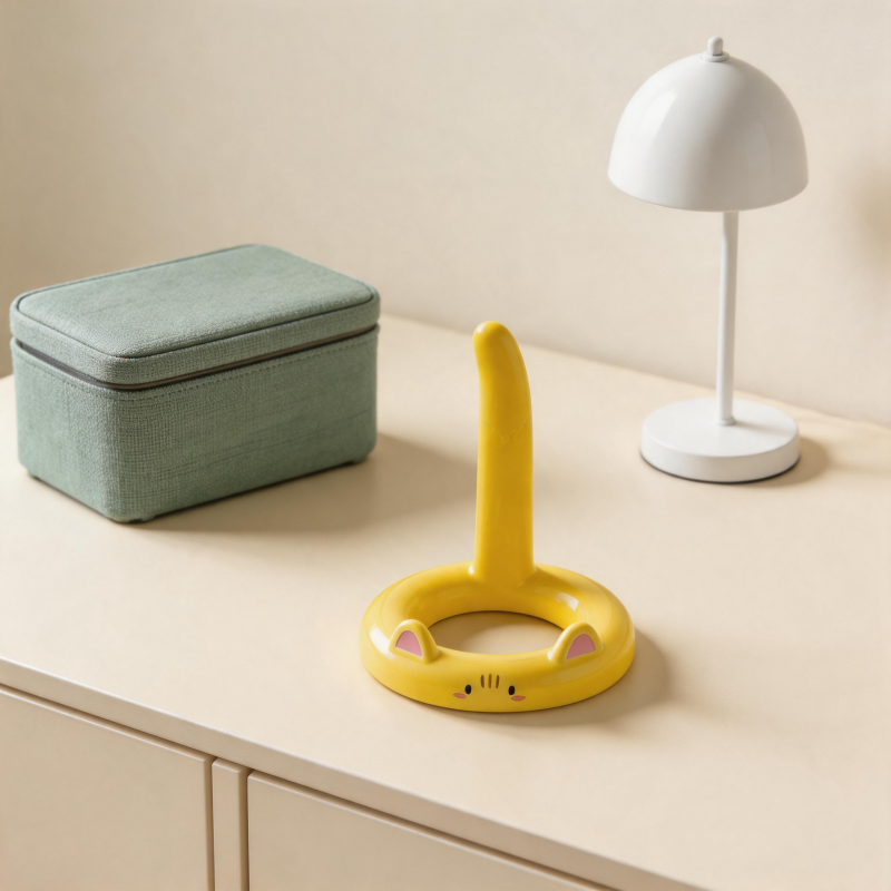 CouldNook Cute Cat Tail Phone Stand - Cartoon Desk Holder with DIY Stickers