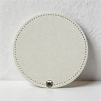 CouldNook PU Leather Rotating Compact Mirror - Portable Round Travel Mirror