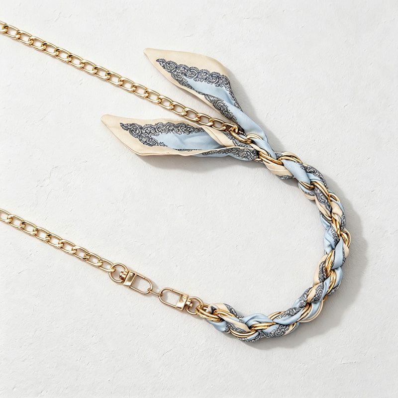 CloudNook Scarf Chain Phone Wrist Strap‑Braided Anti‑Lost Lanyard
