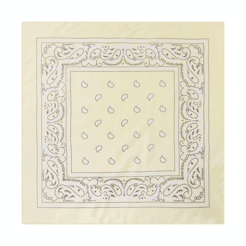 Paisley Print Culinary Bandanas - Polyester Square Headscarf(Set of 10)