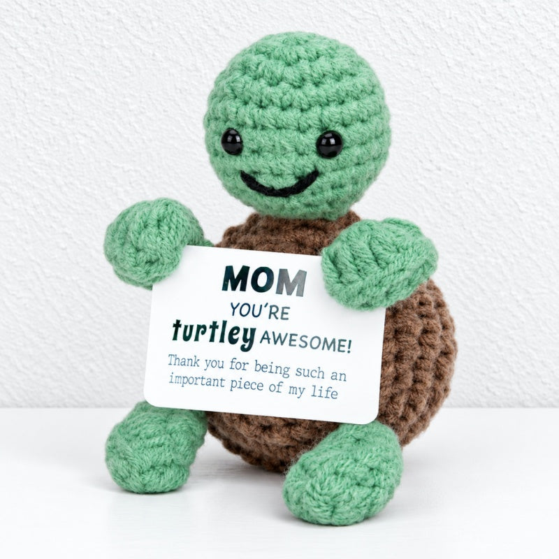 CouldNook Crocheted Character Doll - Textured Shapes And Little Message Cards