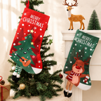 CouldNook Christmas Stocking - Character Motifs and Decorative Cuff Details